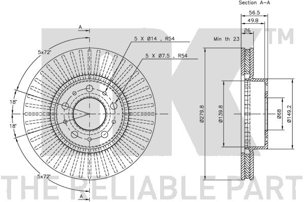 NK 204831 Bremsscheibe
