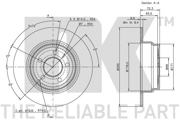 NK 204833 Bremsscheibe