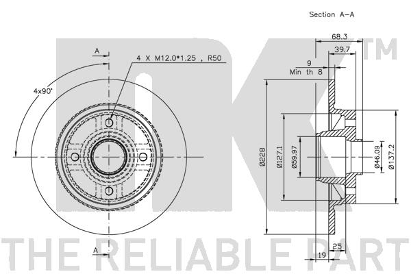 NK 204836 Bremsscheibe