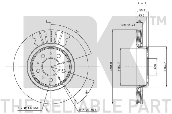 NK 204837 Bremsscheibe