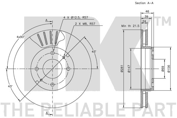NK 204839 Bremsscheibe