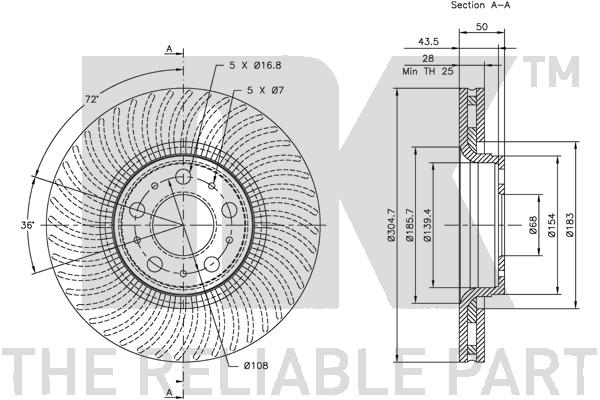 NK 204842 Bremsscheibe