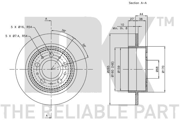 NK 204844 Bremsscheibe