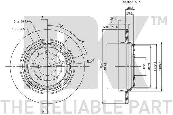 NK 204846 Bremsscheibe