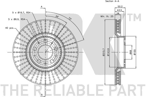 NK 204851 Bremsscheibe