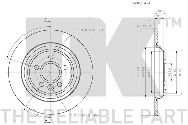 NK 204857 Bremsscheibe