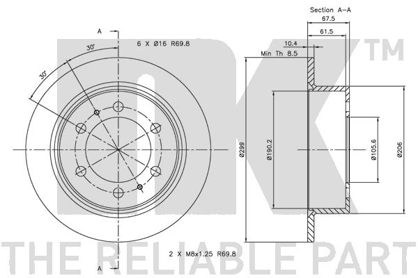 NK 205003 Bremsscheibe