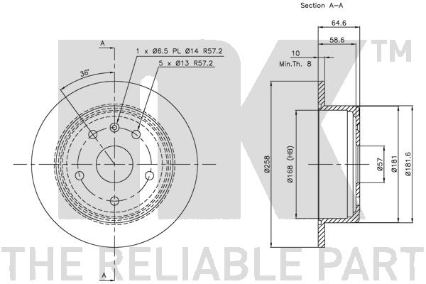 NK 205005 Bremsscheibe