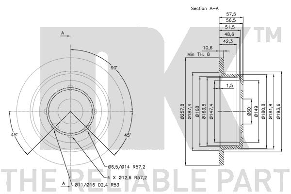 NK 205011 Bremsscheibe