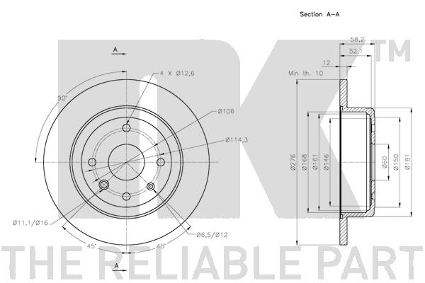 NK 205017 Bremsscheibe