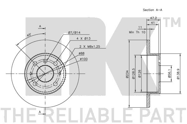NK 205104 Bremsscheibe