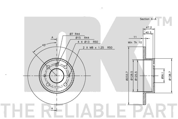 NK 205105 Bremsscheibe