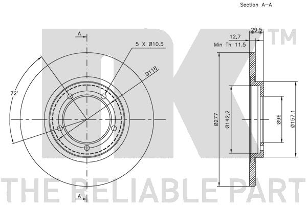 NK 205107 Bremsscheibe