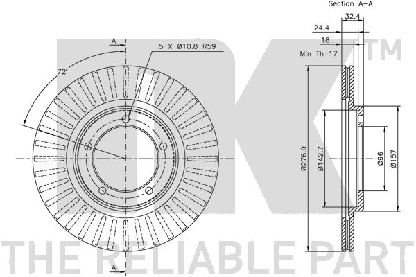 NK 205108 Bremsscheibe