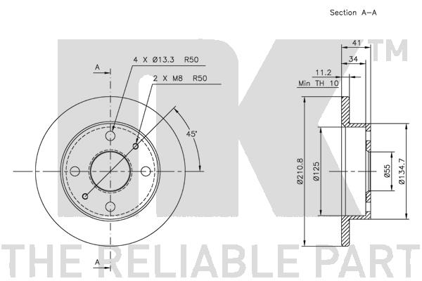 NK 205109 Bremsscheibe