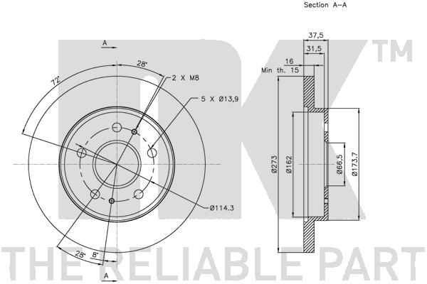 NK 205112 Bremsscheibe