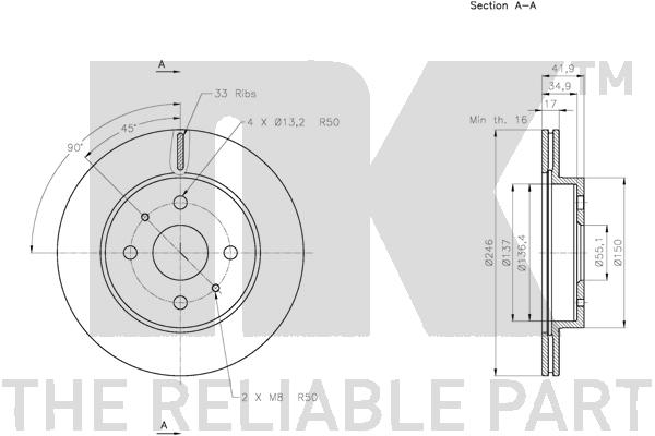 NK 205114 Bremsscheibe