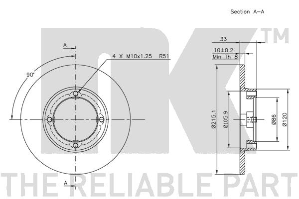 NK 205202 Bremsscheibe
