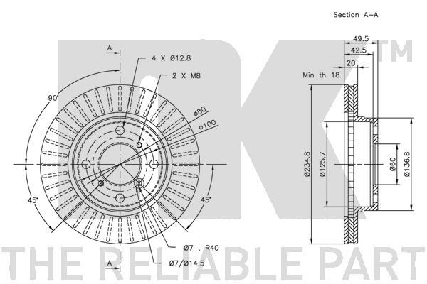 NK 205206 Bremsscheibe