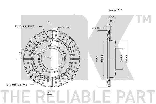 NK 205207 Bremsscheibe