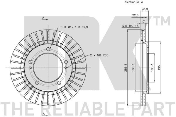 NK 205212 Bremsscheibe