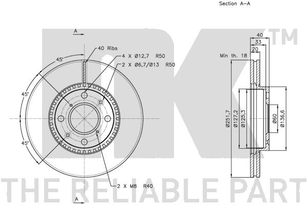 NK 205214 Bremsscheibe