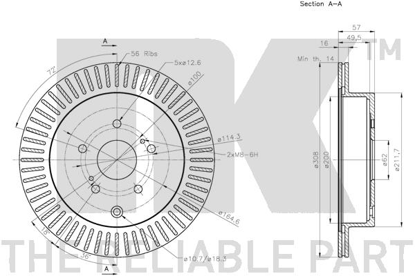 NK 205221 Bremsscheibe