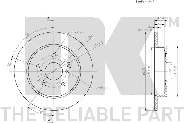 NK 205222 Bremsscheibe