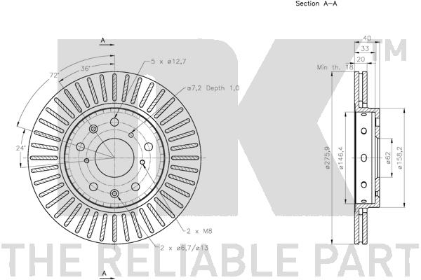 NK 205226 Bremsscheibe