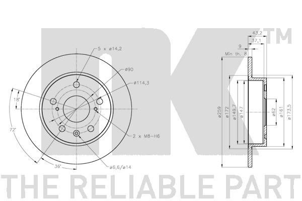 NK 205232 Bremsscheibe