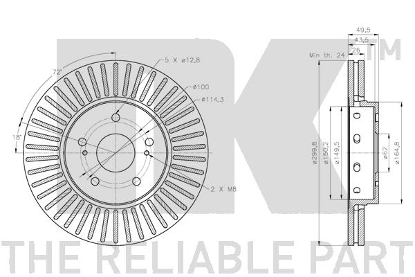 NK 205233 Bremsscheibe