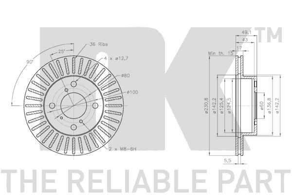 NK 315237 Bremsscheibe