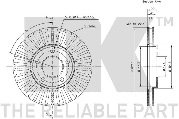 NK 209302 Bremsscheibe
