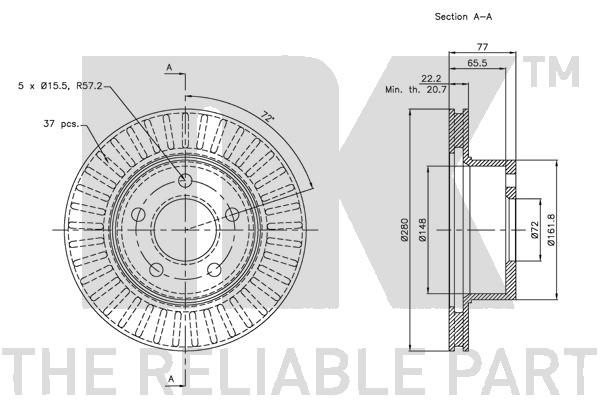 NK 209308 Bremsscheibe