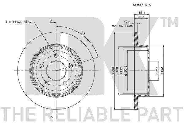 NK 209311 Bremsscheibe