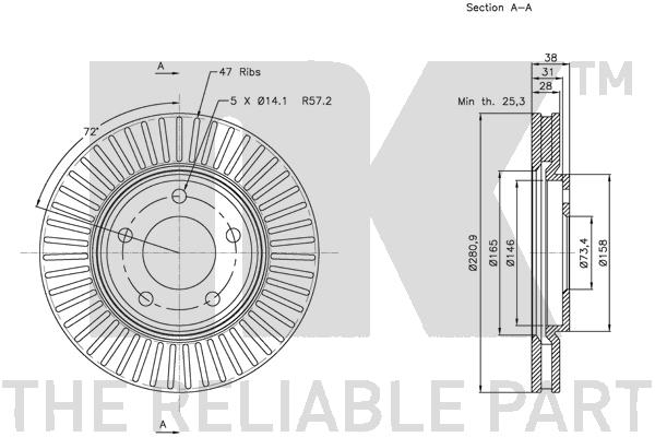 NK 209313 Bremsscheibe