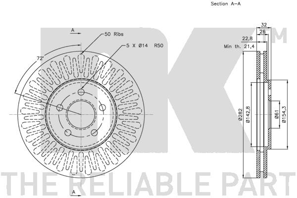 NK 209315 Bremsscheibe
