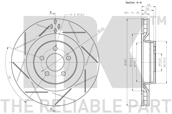 NK 209318 Bremsscheibe