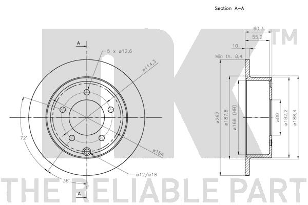 NK 209330 Bremsscheibe