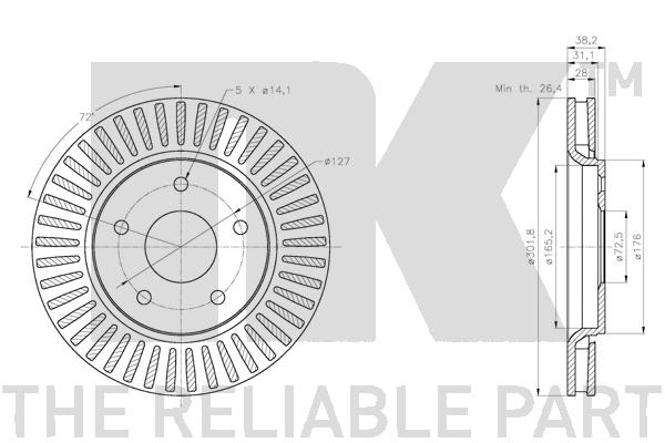 NK 209333 Bremsscheibe