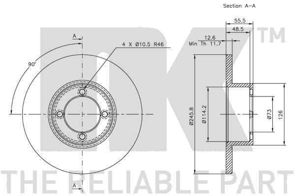 NK 209903 Bremsscheibe