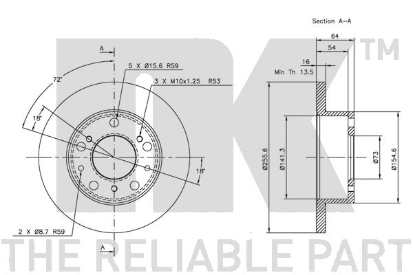 NK 209908 Bremsscheibe