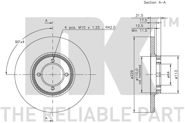 NK 209909 Bremsscheibe