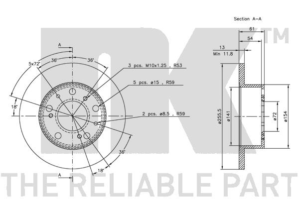 NK 209913 Bremsscheibe