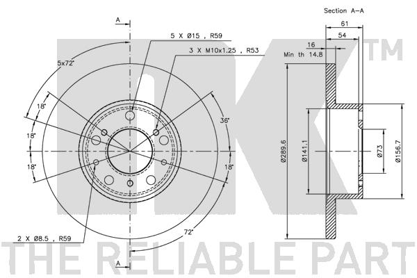 NK 209919 Bremsscheibe