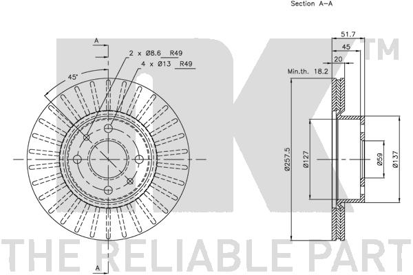 NK 209927 Bremsscheibe