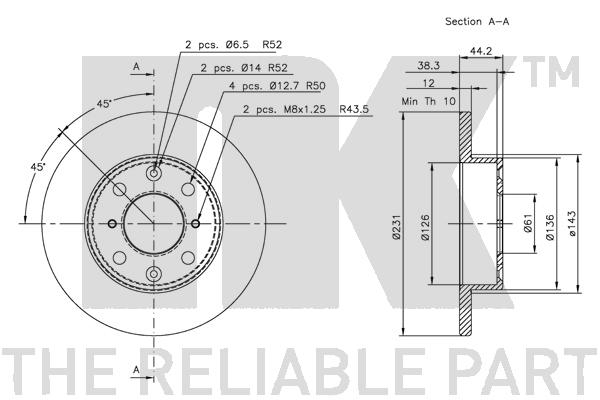 NK 209930 Bremsscheibe