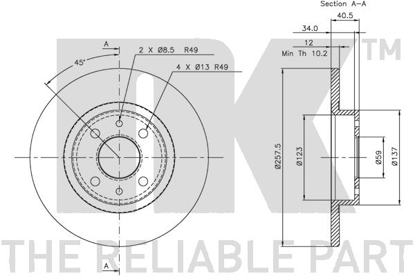NK 209932 Bremsscheibe