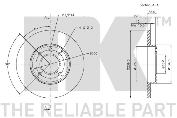NK 209933 Bremsscheibe