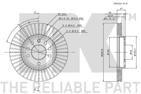 NK 209937 Bremsscheibe